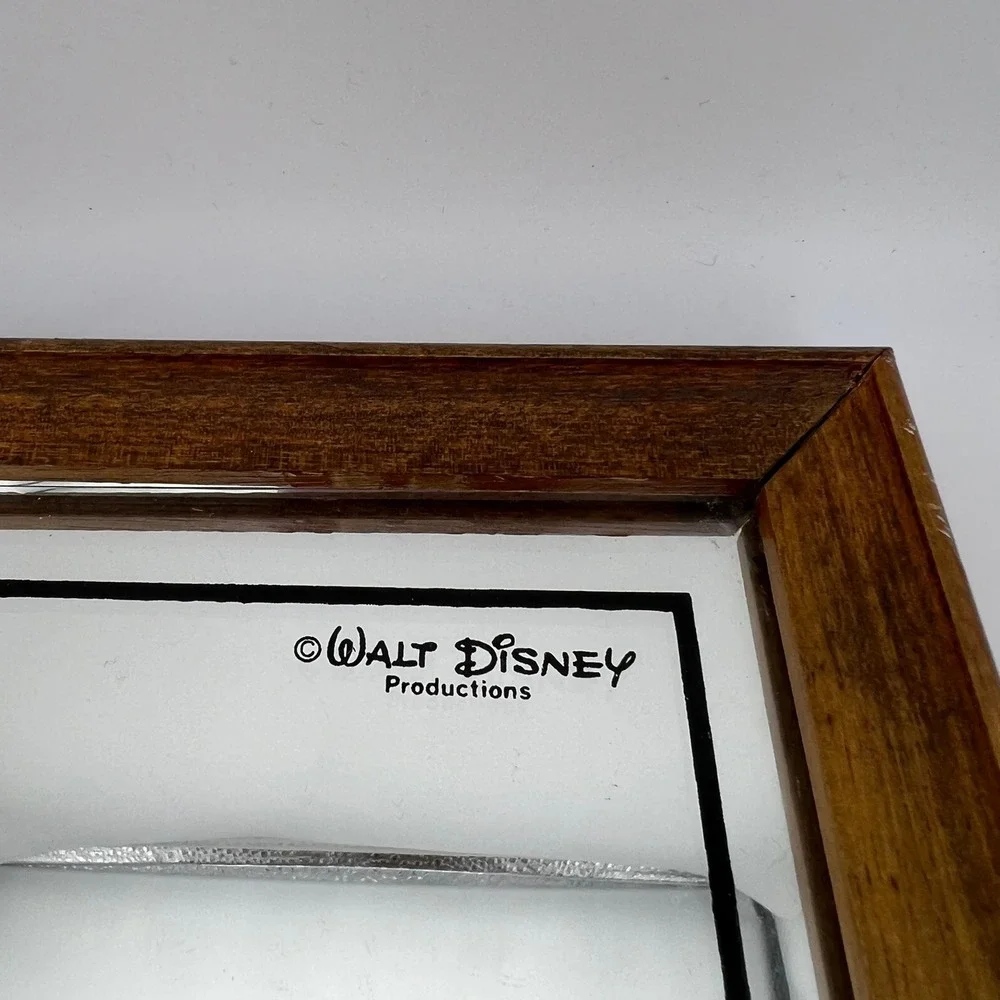 Vintage 1976 Disney‎ Lady & the Tramp Mirror Wood Frame Aspell Saggars